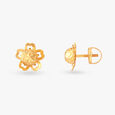 Petal Gold Stud Earrings 2