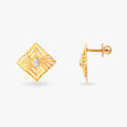 Radiant Gold Stud Earrings 2