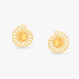 Sunwheel Gold Stud Earrings 