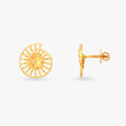 Sunwheel Gold Stud Earrings 2