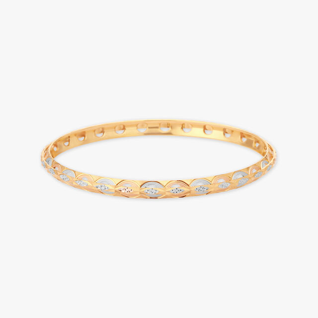 Wavy Delight Gold Bangle 2