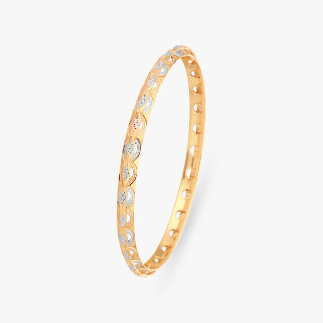 Wavy Delight Gold Bangle 3