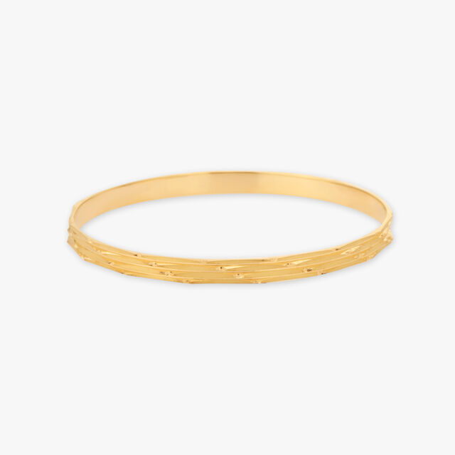 Classic Textured Gold Bangles