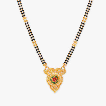 Traditional Black Bead Gold Mangalsutra