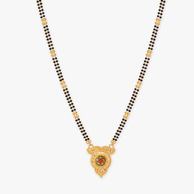 Traditional Black Bead Gold Mangalsutra