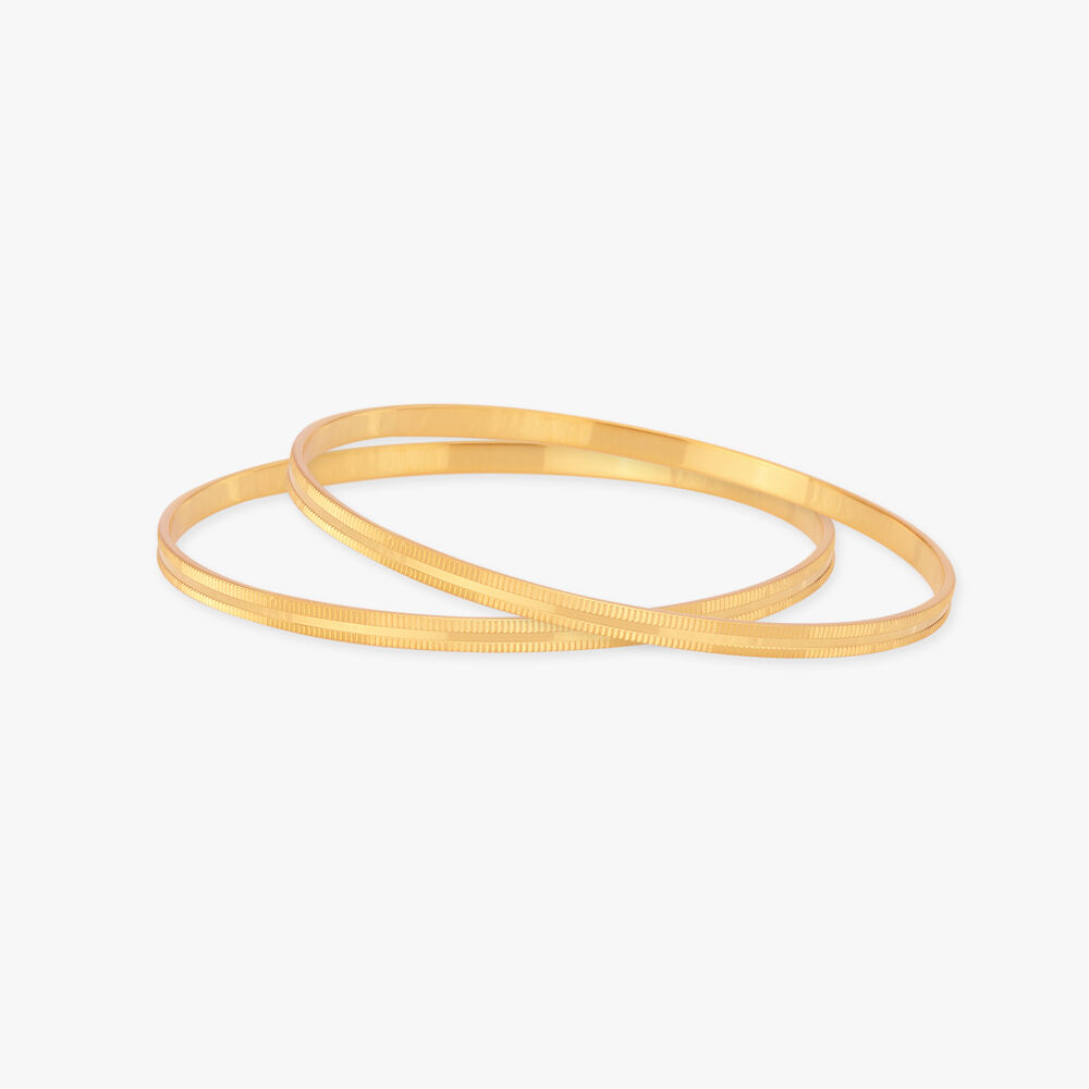 Buy Sleek Gold Embrace Bangle at Best Price Tanishq UAE