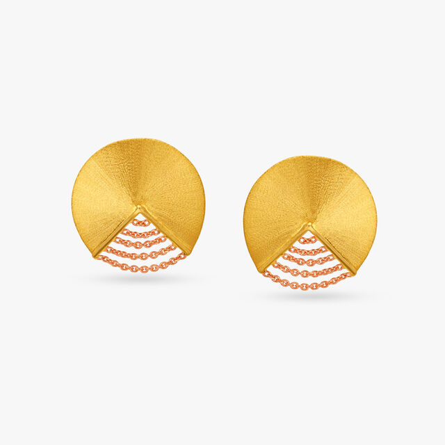 Glimmering Circle Stud Earrings 