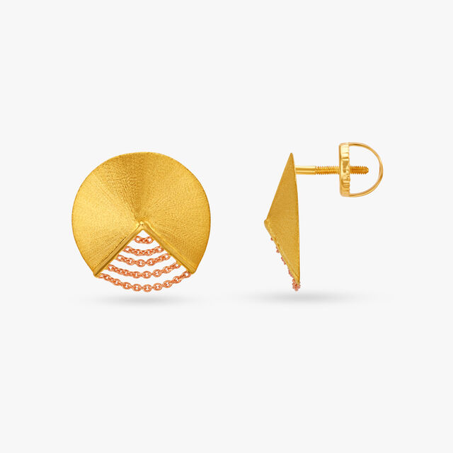 Glimmering Circle Stud Earrings 2