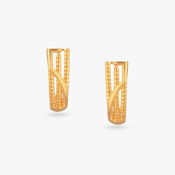 Graceful Glow Gold Stud Earrings