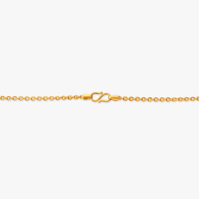 Golden Blossom Pendant with Chain