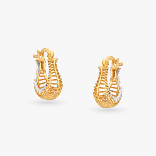 Artistic Gold Hoop Earrings