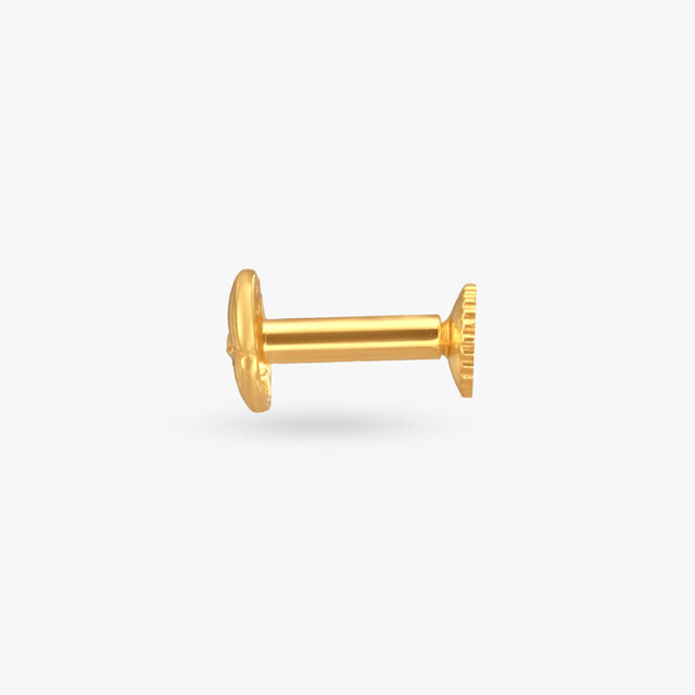 Minimalist Disc Gold Nose Pin