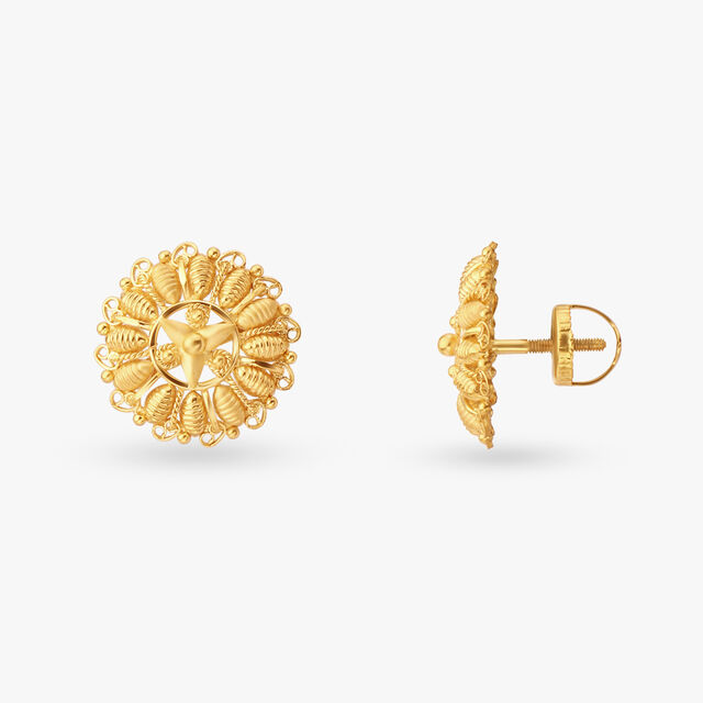 Intricate Filigree Stud Earrings 2