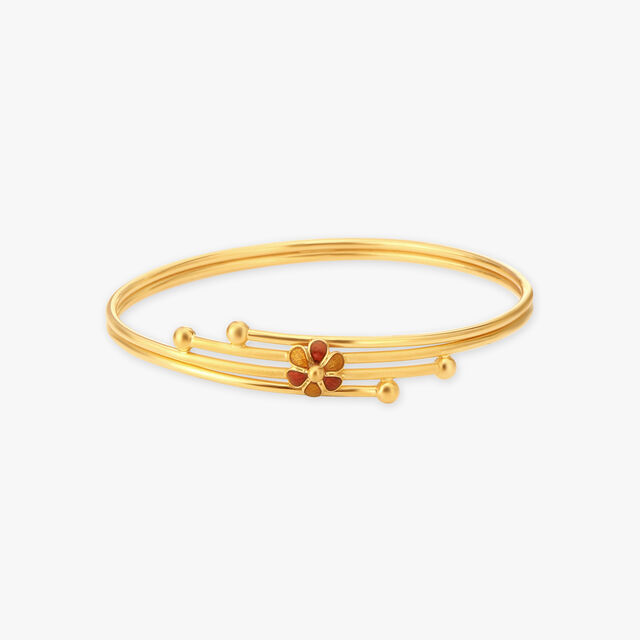 Floral Enamel Bangle 