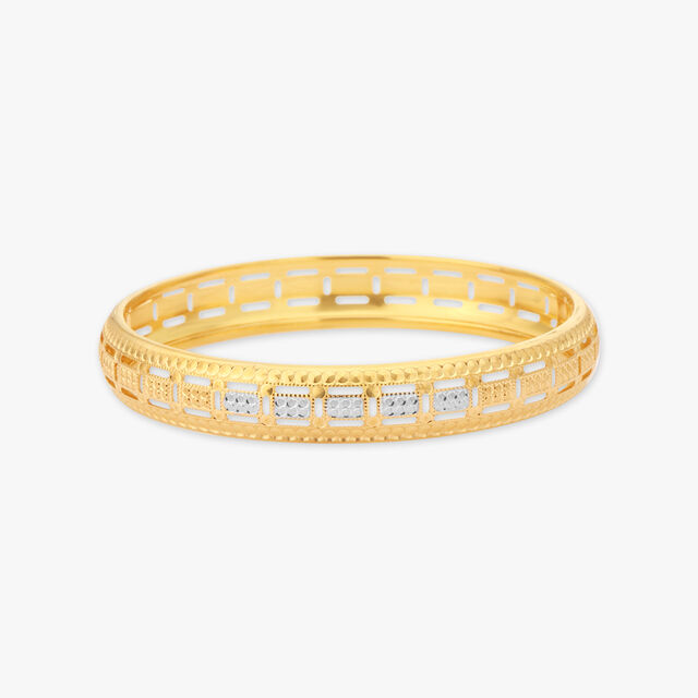 Textured Gold Bangle 