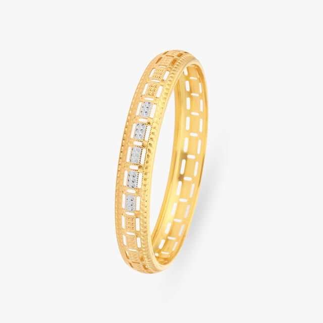 Textured Gold Bangle 2