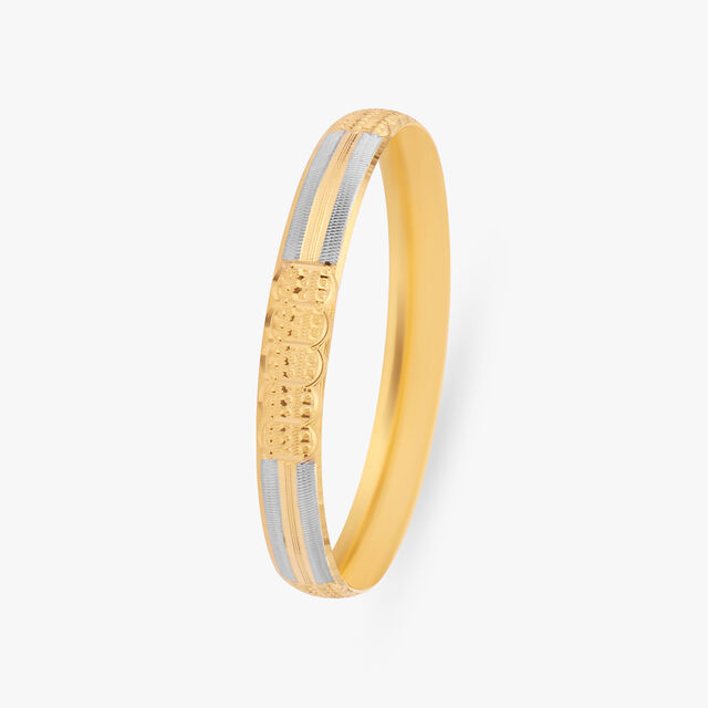 Engraved Gold Bangle 2