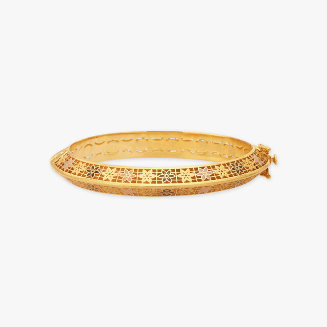Floral Gold Bangle 