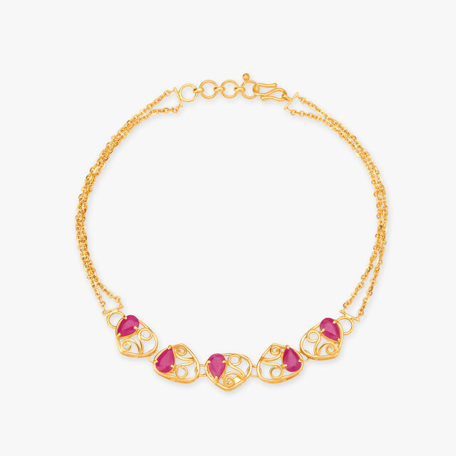 Curved Gold Bracelet