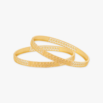 Floral Gold Bangles