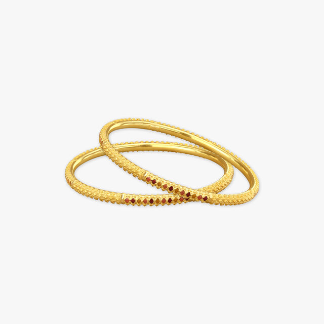 Radiant Rhythm Gold Bangles