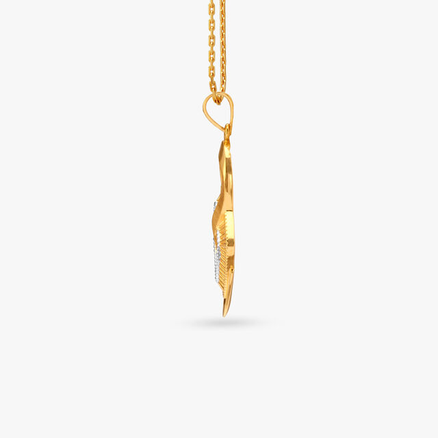 Exquisite Bold Gold Pendant and Earrings Set 3