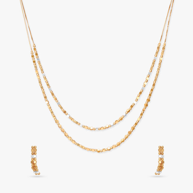 Tanishq 22 Karat Gold Necklace Set for Women 