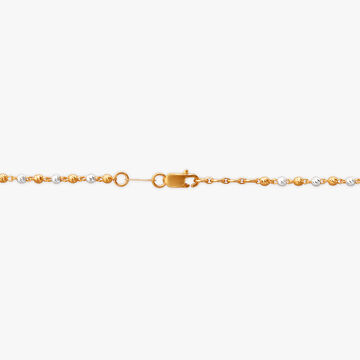 Dual-Tone Beaded Gold Necklace Set