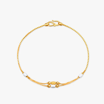 Refined Beaded Gold Bracelet
