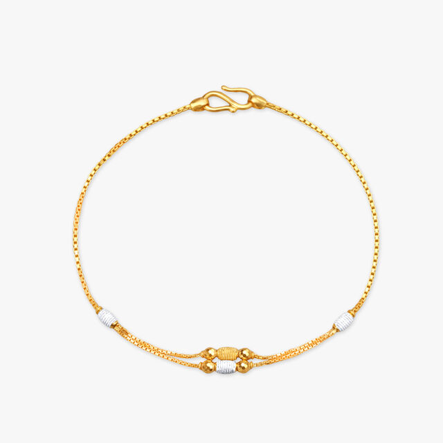 Refined Beaded Gold Bracelet