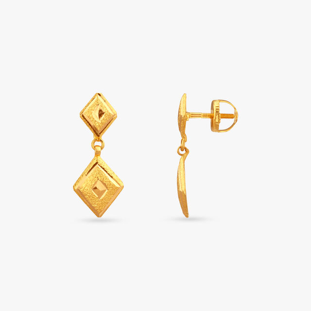 Chic Radiance Gold Drop Earrings 2