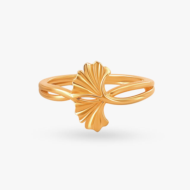 Chic Botanical Gold Finger Ring