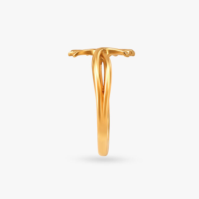 Chic Botanical Gold Finger Ring
