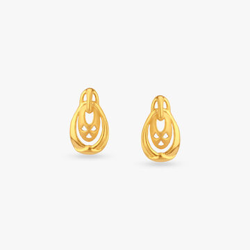 Inner Rhythm Gold Stud Earrings