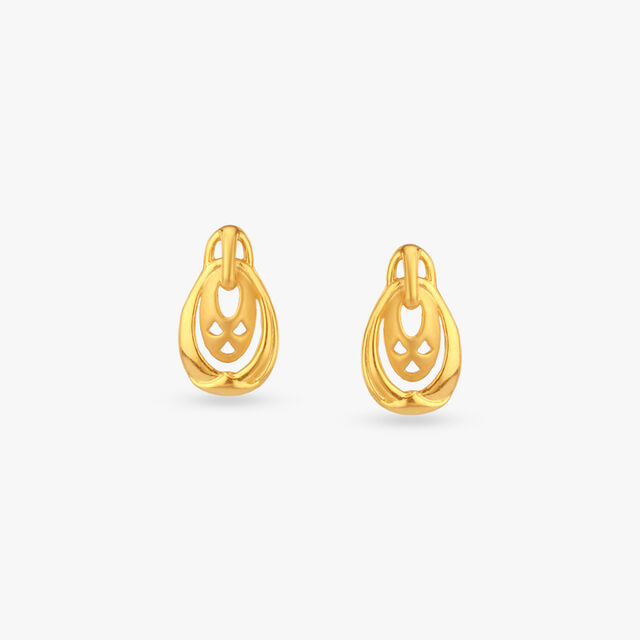 Inner Rhythm Gold Stud Earrings 