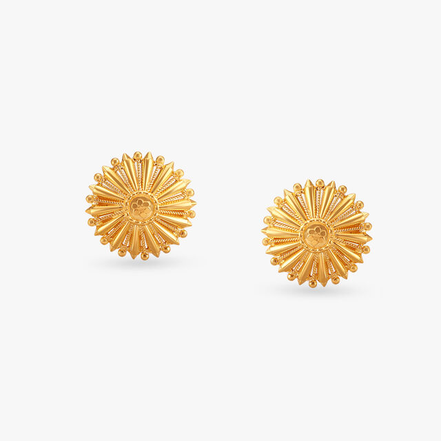 Radiant Sunburst Gold Pendant and Earrings Set 4