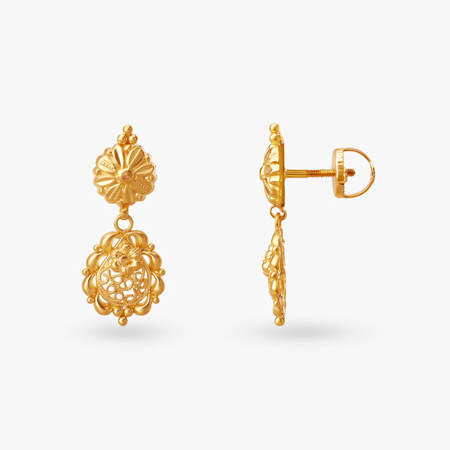 Ornate Splendor Gold Necklace Set