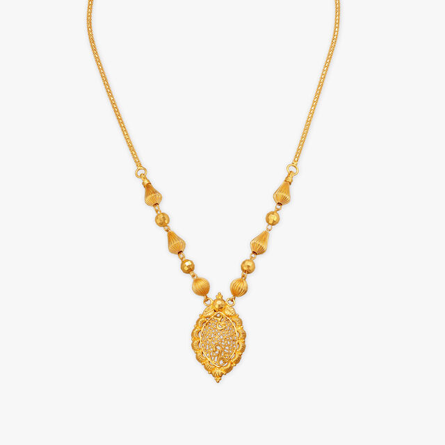 Beaded Elegance Gold Necklace Set 2