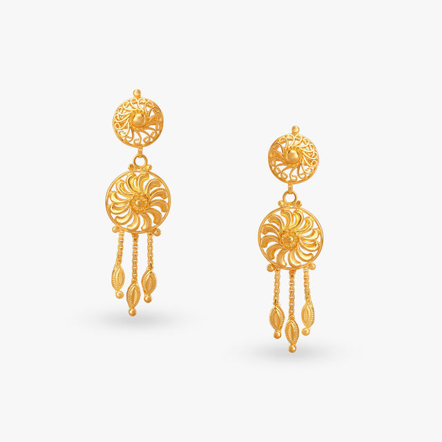 Radiant Circles Gold Necklace Set