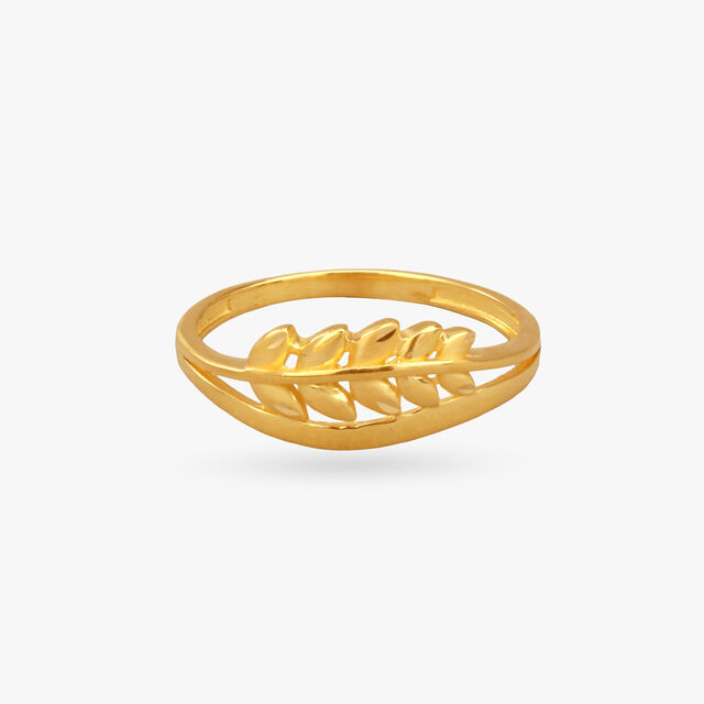 Gilded Foliage Gold Finger Ring