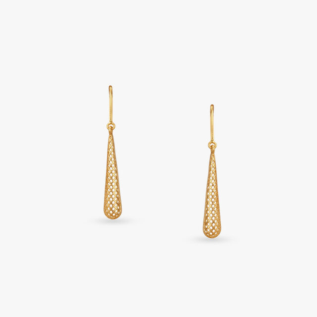 Woven Shine Gold Pendant with Chain and Earrings Set 6