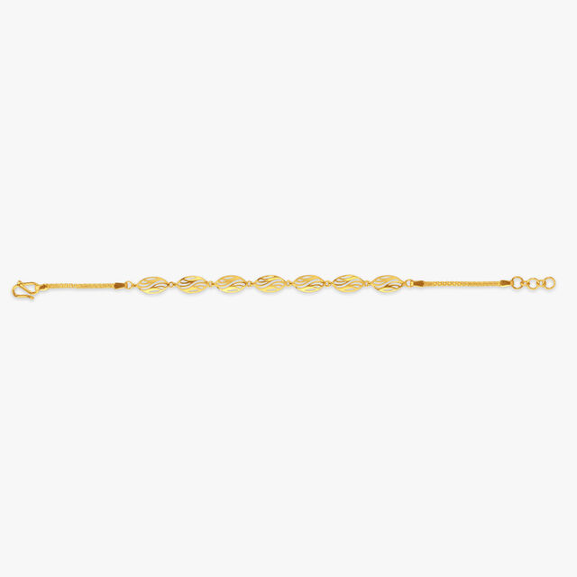 Wave Link Gold Bracelet