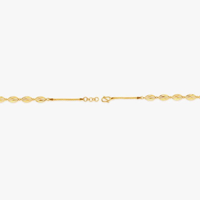 Wave Link Gold Bracelet