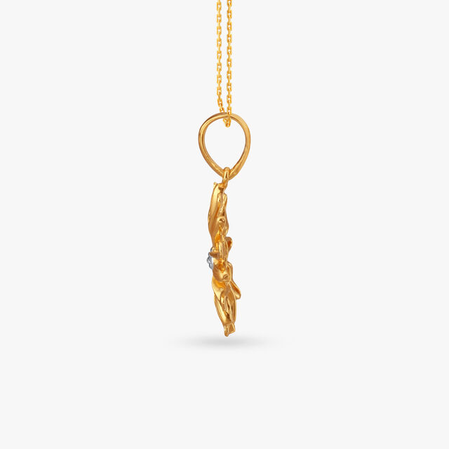 Sunburst Bloom Gold Pendant 2