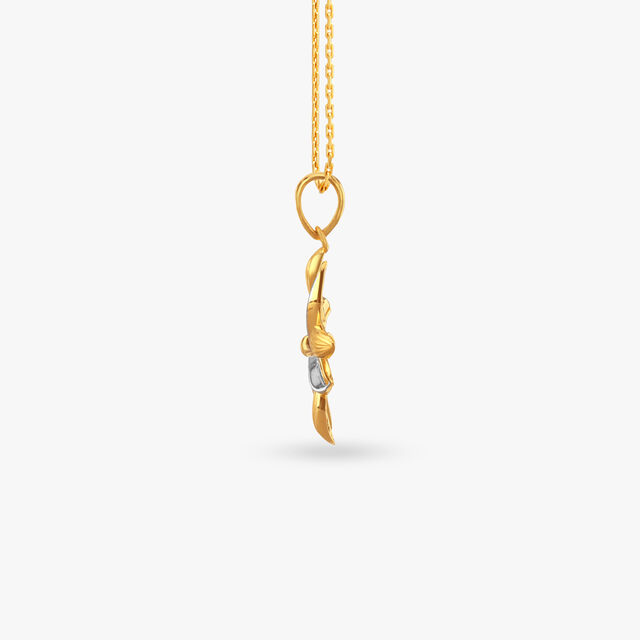 Radiant Lily Gold Pendant 2