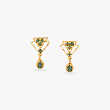 Regal Prism Gold Drop Earrings