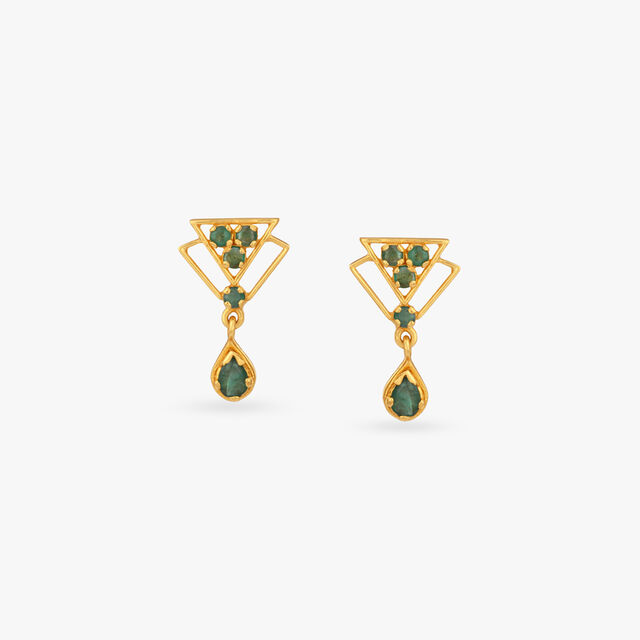 Regal Prism Gold Drop Earrings 