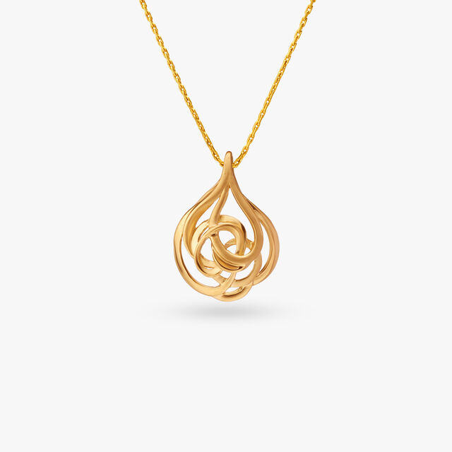 Swirl Connection Gold Pendant 