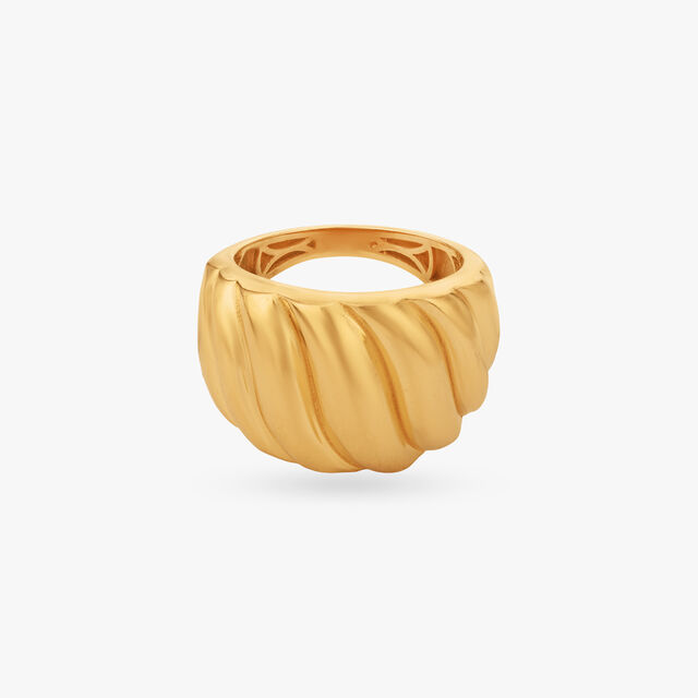 Wave Crest Gold Ring