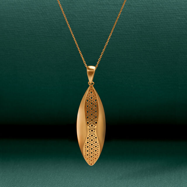 Subtle Teardrop Pendant with Chain 